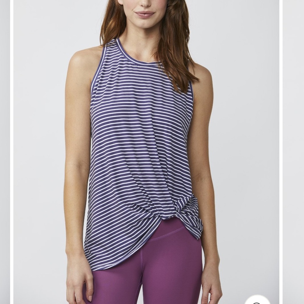 DYI Striped Twist Front Tank